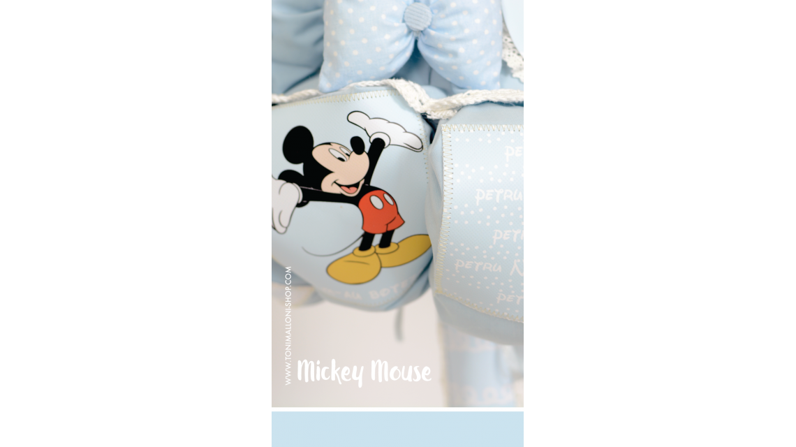 Lumanare de botez pentru baieti cu Mickey Mouse, 65x4 cm, Cool Mickey 3